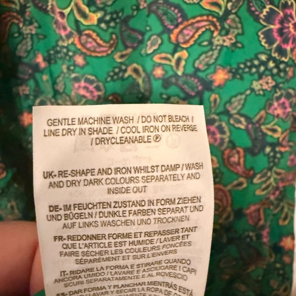 Boden Green Floral Long Sleeve Dress - Picture 4 of 5